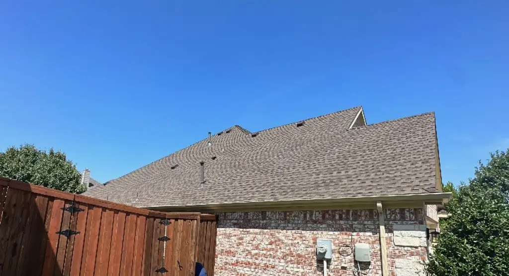 Completed roof replacement project in Eagle